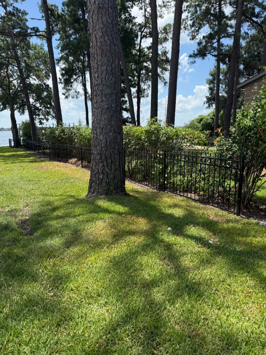 aluminum and chain link fence installation